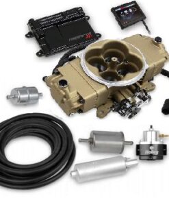 Holley Electronic Fuel Injection Conversion Kit Terminator Stealth Self-Tuning Master Throttle Body With Classic Gold Finish