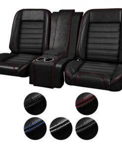 TMI Bucket Seat With Deluxe Center Console Sport Pro-Series Low Back Black With Brackets Pair Chevrolet C10 1973-198700