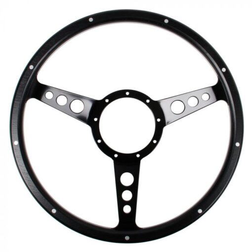 Classics Steering Wheel 14 9-Bolt Black Forest with Black 3-Hole Spokes