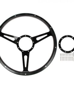 Classics Steering Wheel 15 9-Bolt Black Forest With Black Slotted Spokes