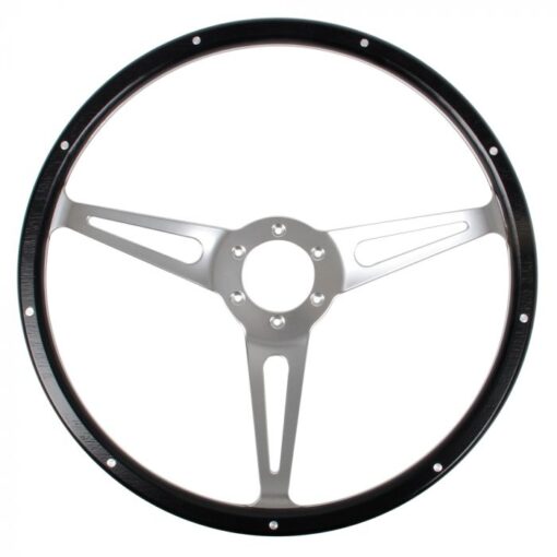 Classics Steering Wheel Black Forest 15 6-Bolt With Satin Slotted Spokes